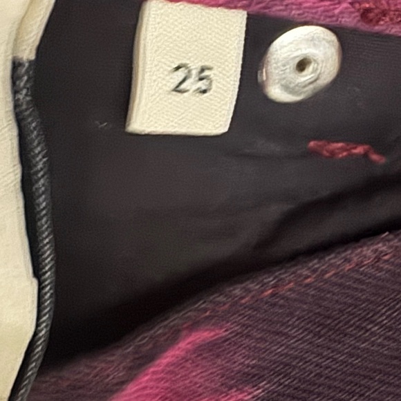 Alice + Olivia GENEVIEVE TIE DYE BAGGY JEAN Size 25 - Picture 6 of 6